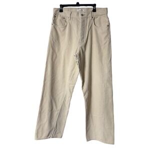 Sunflower Mens Cotton Wide Twist Ecru Corduroy Pants Slacks Trousers Size 34x32